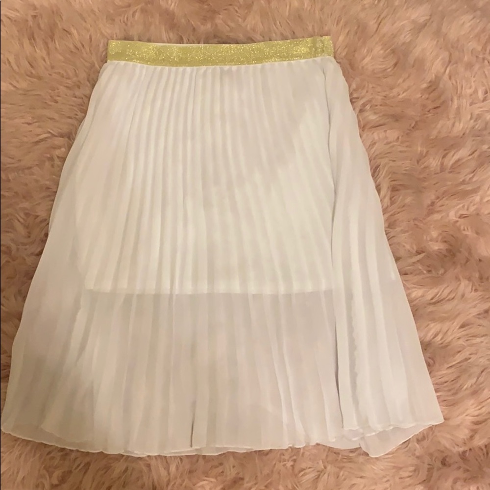 White Mid Length Skirt